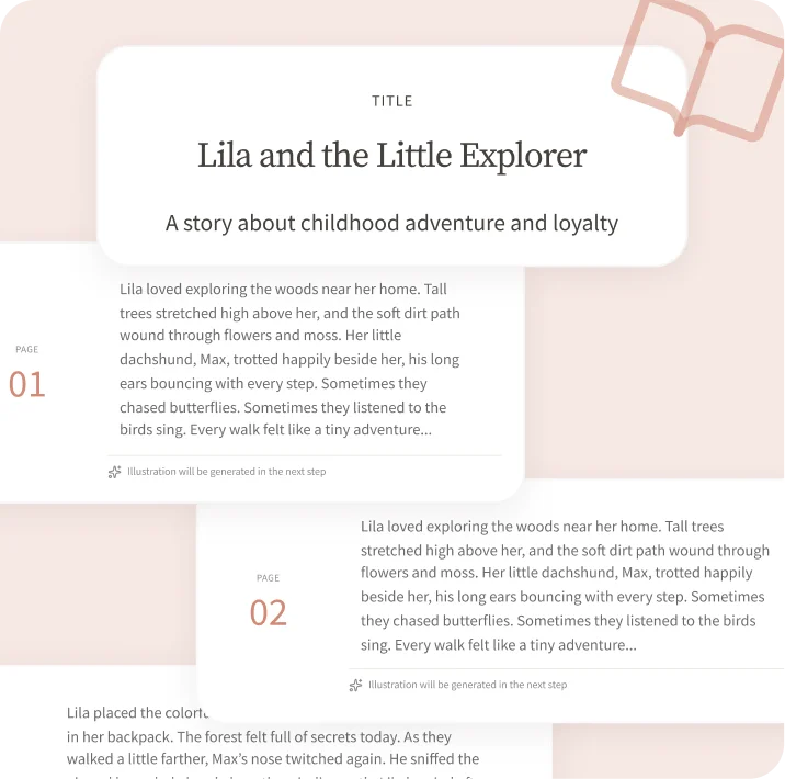 Story being crafted from the conversation